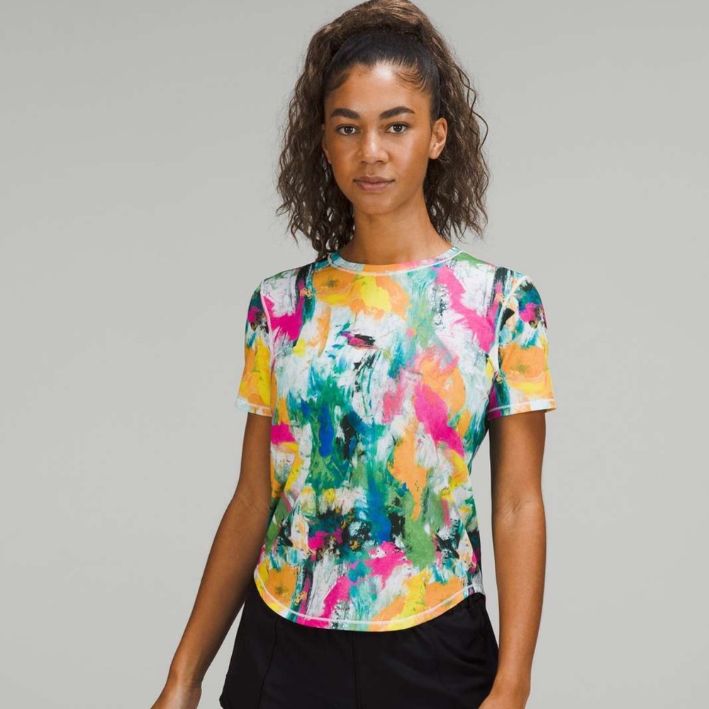 Lululemon high-neck running and training shirt